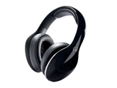 Mercedes-Benz Bluetooth headphones in black with chrome star logo
