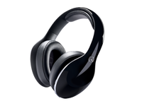 Mercedes-Benz Bluetooth headphones in black with chrome star logo